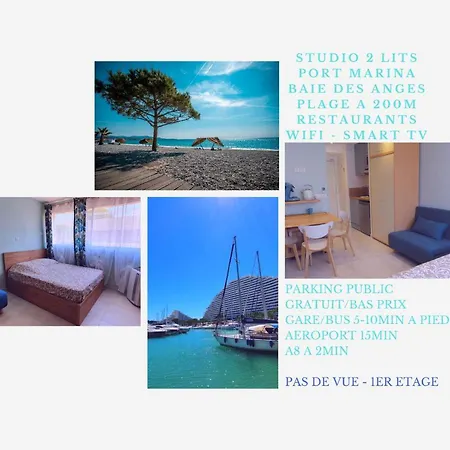 Confort, Plages Proche, Wifi, 2 Lits - Fame Marina Baie Des Anges 아파트 *